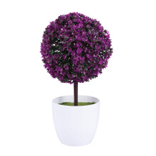 2 szt. plastikowe rośliny bonsai fioletowo-czerwone do domu i ogrodu