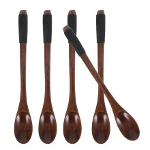 conjunto de 5 colheres pequenas madeira japonesas para e