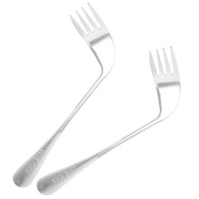 2 garfos angulados p/ idosos, assistida, mão direita