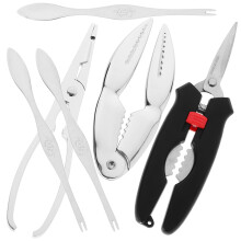 conjunto com 6 peças para descascar e caranguejo