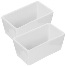 2 eenvoudige suikerpotten met platte , rechthoekig, voor café