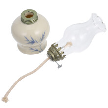 vintage olielampen - keramische petroleumlamp met navulbare cups