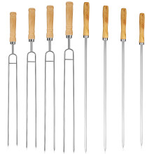 8 rvs barbecue spietjes met handvat incl. zakje