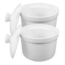 2 Stuks Keramische Stoofpot China Dessert Keramiek Wit