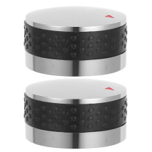 2 grillreglergriffe, gasgrillbrenner, kunststoff, 8 mm, silber