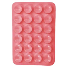 (Pink) Silicone Suction Cup Mobile Phone Anti Slip Mount - Multifunctional, Single Sided - Mobile Accessory Smartphone Holder Cellphone Accessories