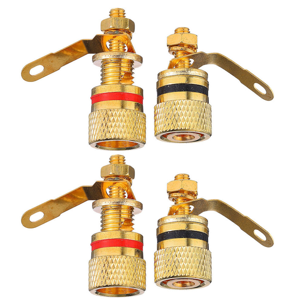 4Pcs Speaker Banana Plug Jack Amplifier Loudspeaker Connector Supply 3333908786118