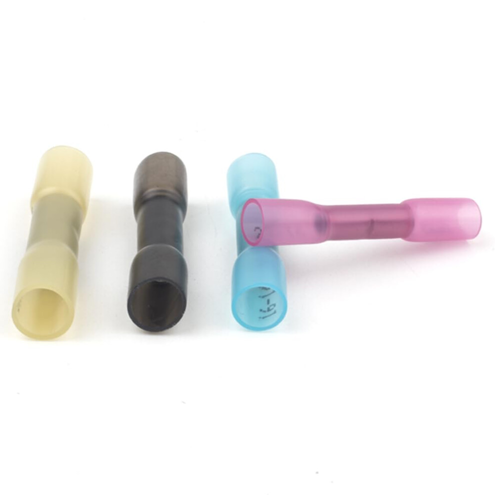 Heat Shrink Butt Wire Connectors Awg 26-10 0.3-6.0Mm2 25 Pack Waterproof Insulated Automotive Crimp Terminals Gold 9016109179258