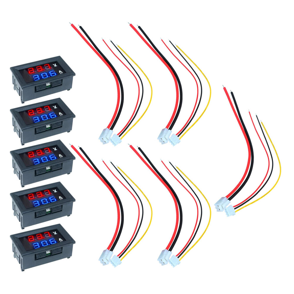5Pcs 10A Voltmeter Ammeter Voltage Current Tester Gauge For Car 3333908714562
