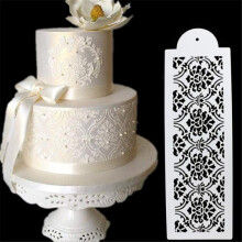 Flower Shape Cake Stencil For Lace And Fondant Border Mould, Wedding Cake Template Mould, Plastic Stencil Baking Tool