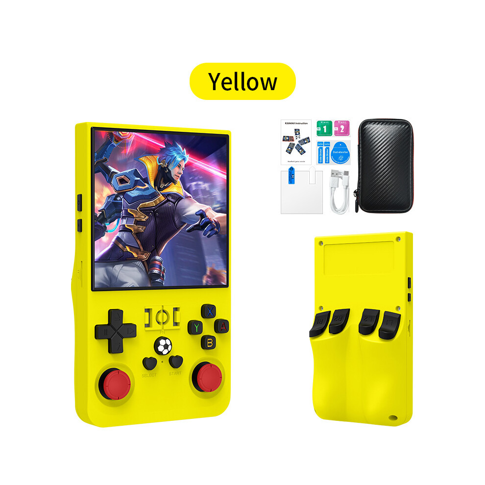 (Yellow) R36max Retro Handheld Game Console With 64Gb Built-In 18000 Classic Games, Portable Video Gaming Console Linux System 4.0 Inch Ips Screen Yellow 6959438582210
