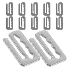 12Pcs Barber Metal Buckles Replacement Hook Adjusters