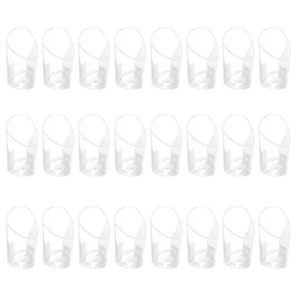 24 Pack 80ml Clear Beveled Tiramisu Cups, Disposable Plastic Dessert Containers