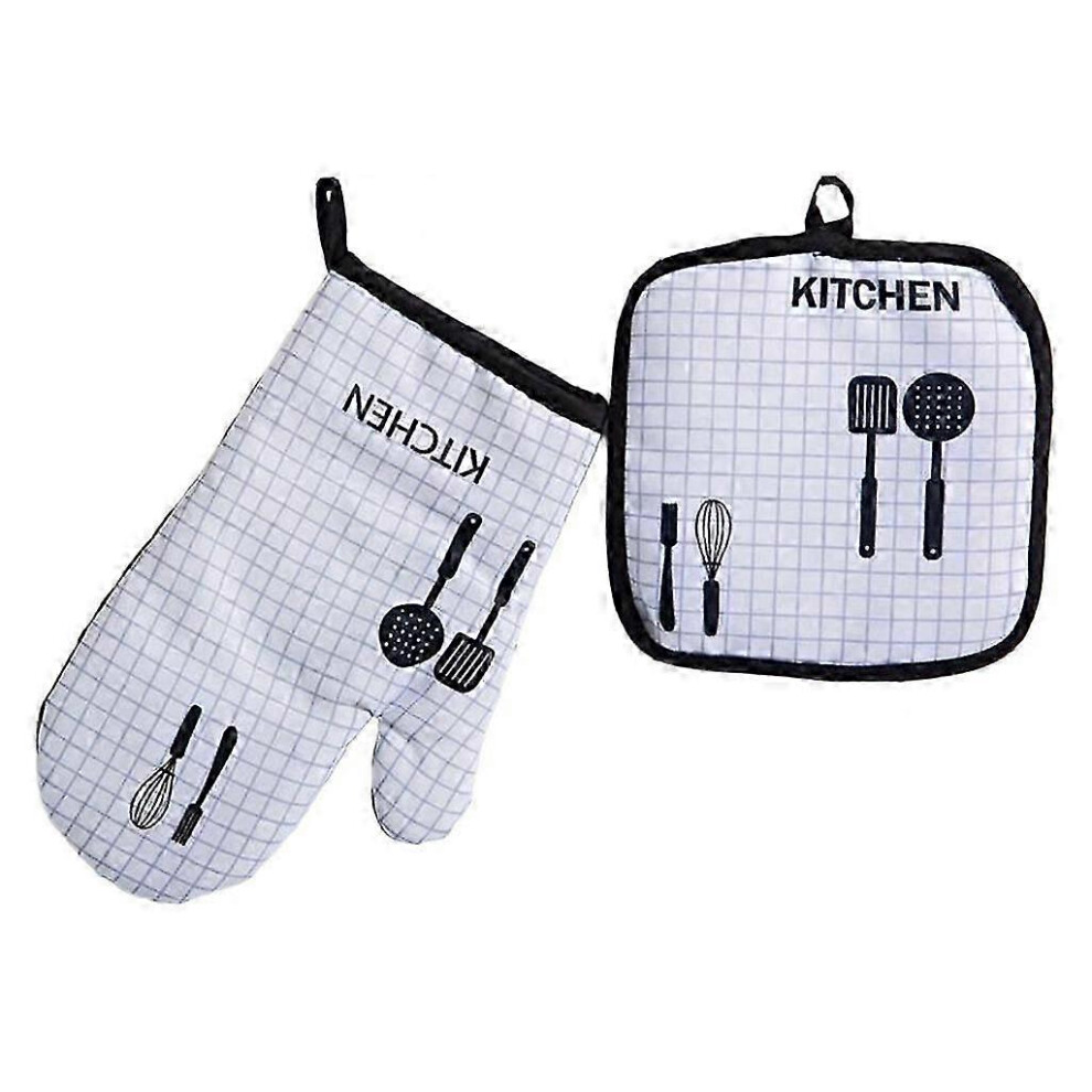 New (Kitchen) Set Of 2 Oven Mitts And Pot Holders, Heat Resistant, For Kitchen