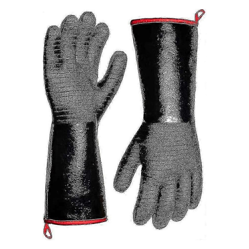 932f Extreme Heat Resistant BBQ Gloves, Waterproof Long Sleeve Gloves for Fryer, Baking, Oven, Smoker, Fireproof, Oil Resistant.