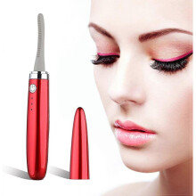 Rechargeable Eyelash Curler Fast Natural Curl 24 Hours Long Lasting Curl, 3 Temperature Modes, Red