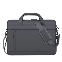 Briefcase Men's Famous Brand PU Leather Shoulder Messenger Bag 15.6-Inch Laptop Gray Office Handbag