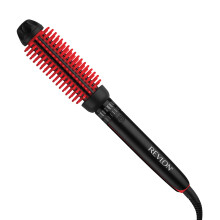 REVLON ? Neue und verbesserte SmoothStay-Stylingburste mit Kokosnussol, beheizte Burste | 1 Zylinder fur voluminose, glanzende Ergebnisse (Schwar