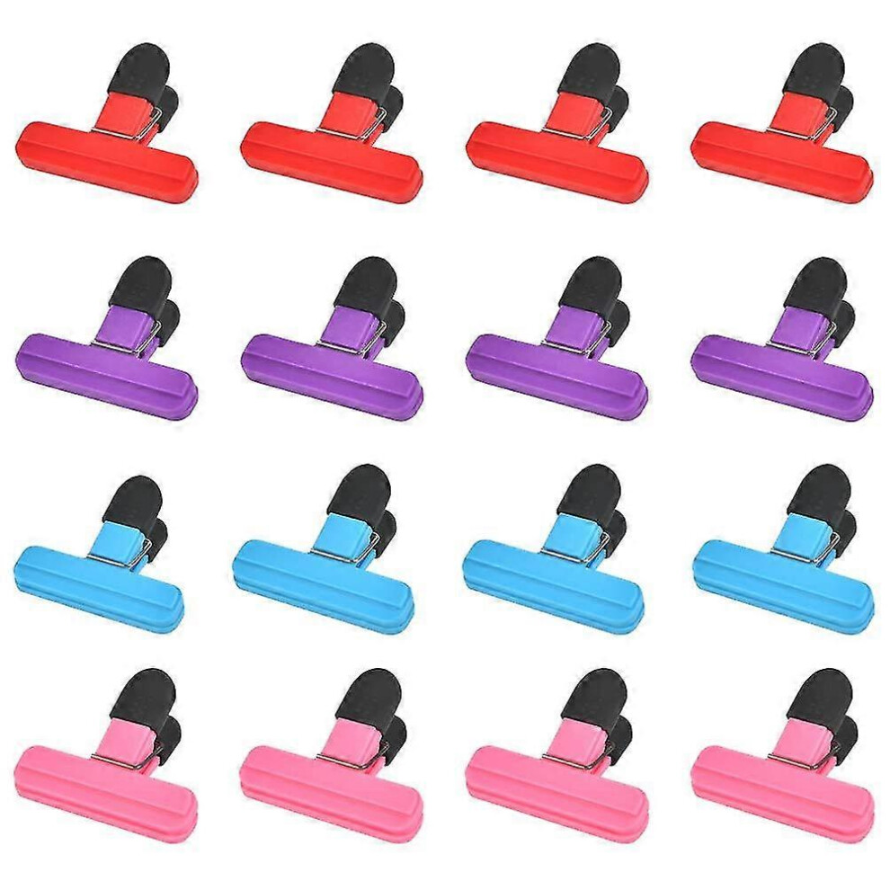 16 Pcs Food Bag Clips Heavy Duty Sealing Clips Kitchen Storage Plastic Snack Coffee Potato Seal Clips