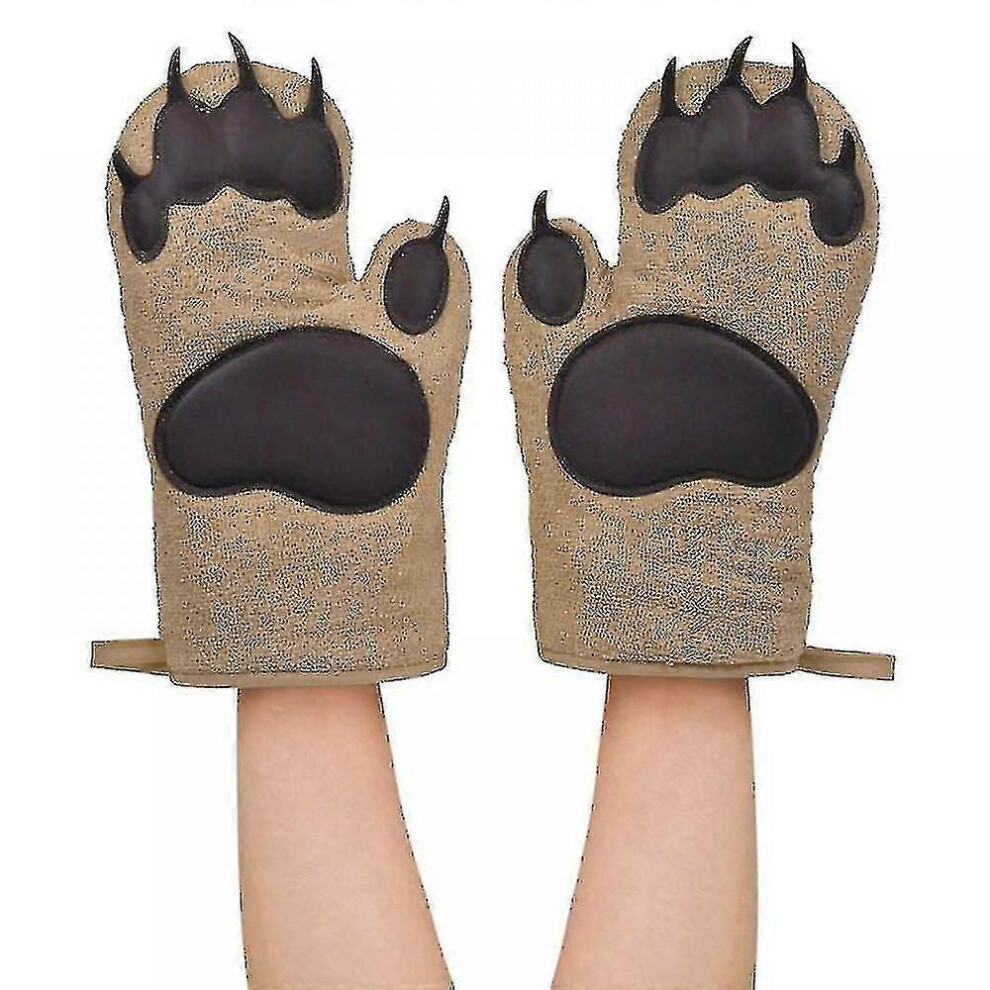 Silicone Anti-scald Microwave Oven Gloves, Thick High Temperature Insulation Gloves