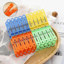 20 Pack Heavy Duty Plastic Clothespins Outdoor Colorful Clothes Pegs for Food Bags Snacks