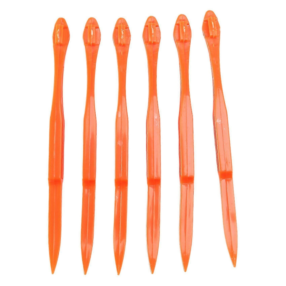 Set of 6 easy-to-use orange citrus peelers