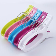 Beach Towel Pegs, 12 Pack, Large Brightly Colored Plastic Clothespins for Deck Chairs or Linens