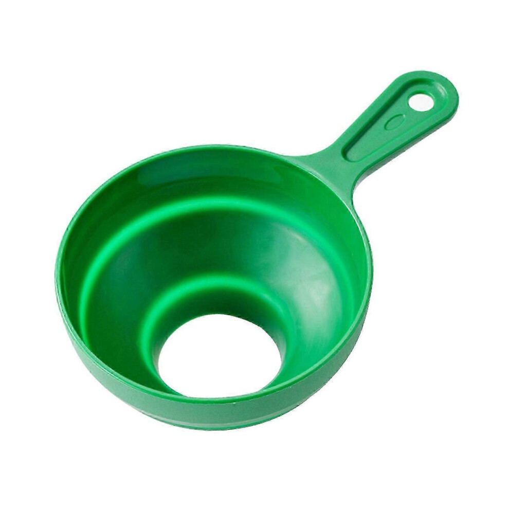Wide Mouth Collapsible Kitchen Funnel For Jam Filling, Durable Plastic, Convenient Oil Transfer, Easy Pouring, Compact Storage For Kitchen Green