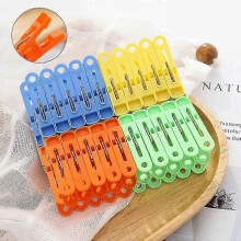 20 Pack Heavy Duty Plastic Clothespins Outdoor Colorful Clothes Pegs for Food Bags Snacks