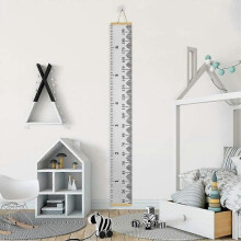 Baby Growth Chart, Nursery Height Charts for Kids, Canvas Wall Hanging Rulers Height Measuring Rulers for Kids Boys Girls, 200cm x 20cm