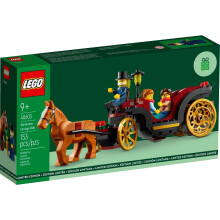 LEGO Winterkoetsrit 40603 GWP - Feestelijke minifiguren, gouden wielen en charmant ontwerp voor vakantieplezier (153 stuks)