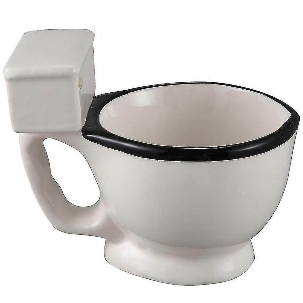 Novelty Ceramic Toilet Mug with Handle 300ml for Coffee Tea Milk Ice Cream Funny Gift