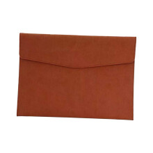 PU Leather Document Bag For Men And Women Large Capacity File Holder Portable Business Briefcase With Snap Button