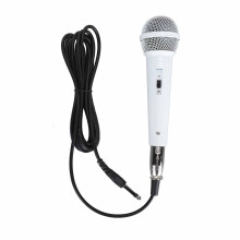 (White) Wired Microphone 6.35mm Jack Clear Sound Dynamic Vocal Mic