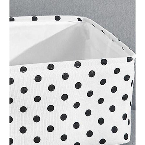 Foldable Storage Box with Linen Stitching Fabric Storage Basket, Storage Box with Cotton Rope Handles Storage Cube Storage Boxcircle-medium
