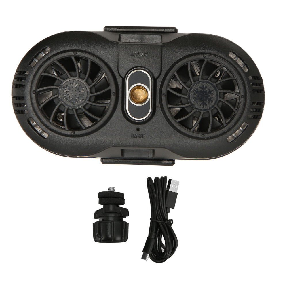 () Cell Phone Cooler Dual Fan Semiconductor Silent Radiator White/Black 609610399049
