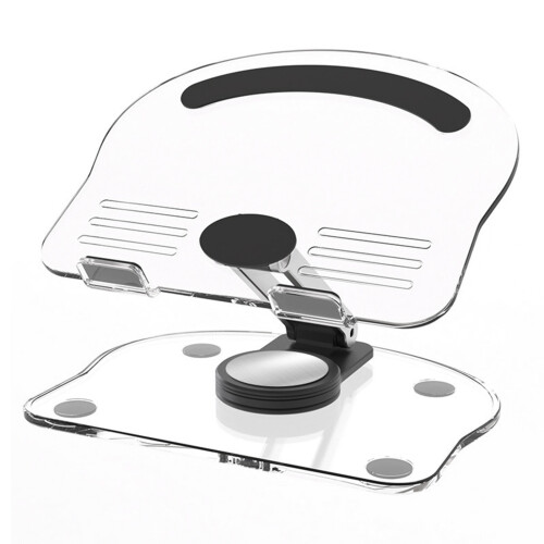 (Black) 360 drehbarer Acryl-Tablet-Ständer schwarz