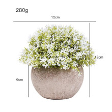 Artificial Potted Plant,set Of 1 Plastic Decorative Plants Bonsai, Ideal for Office Balcony Decorative Table Centerpieces White