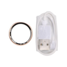 (Gold Frame 7# 17.4mm ID 54.4 mm Circumference) Smart Ring 50m wasserdicht Aluminium Gold 19,9mm