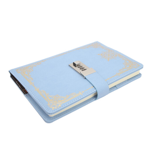 A5 Notizbuch 100 Seiten blau mit Lesezeichen