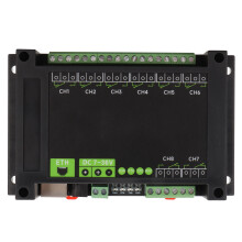 8-Kanal Ethernet Relais Modul PoE RTU TCP Hutschienenmontage