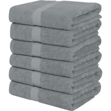 Serviettes d'utopie 6 pack de serviettes de bain (24 x 48 pouces) 500 gsm 100% anneau coton coton moyen leger et tres absorbant sechage rapide se