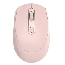 (Pink) Wireless Mouse 2.4GHz Bluetooth USB Optical 1600DPI Ergonomic Pink
