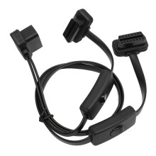 OBD Y-Splitterkabel 16-polig flach für Elm327
