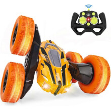 Remote Control Car,  Stunt Car Toys, 360Flips Double Sided Rotating Vehicles with Sharp Headlights, Music Christmas Car Toy
