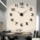 Nordic Acrylic Digital Wall Clock Luminous Mute 40cm Silver 4