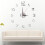 Nordic Acrylic Digital Wall Clock Luminous Mute 40cm Silver 5