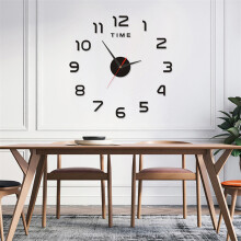 Nordic Acrylic Digital Wall Clock Luminous Mute 40cm Gold