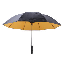(Yellow) Sun Rain Umbrella 3000mAh USB Cooling Fan 90cm Yellow
