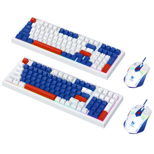 98-Key Mechanical Gaming Keyboard and Mouse Combo with RGB Backlight 2